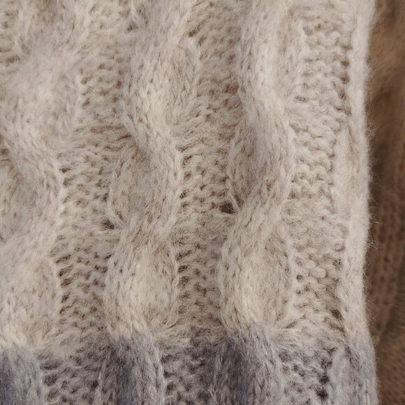 NWT SKOVHUUS STRIPED WOMEN'S CABLE KNIT SWEATER MADE IN ITALY - Picture 7 of 14